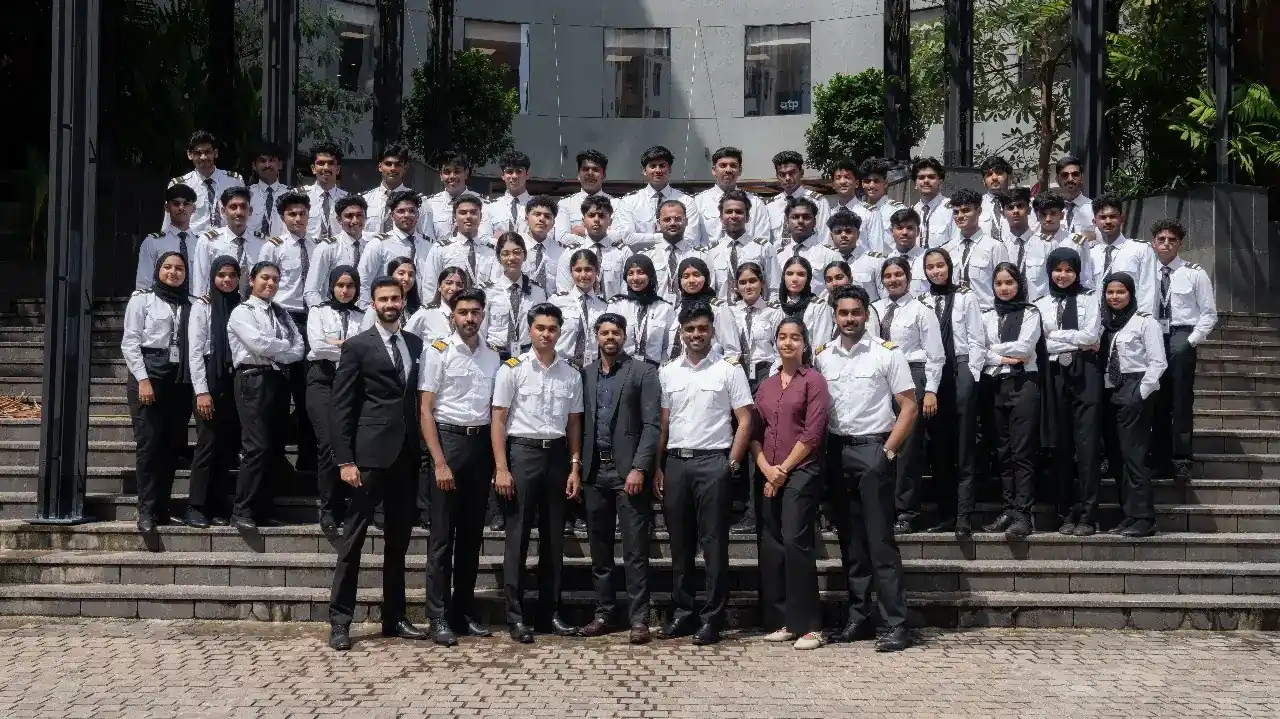 An Aerowis cadet batch on the Calicut campus